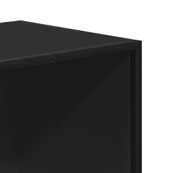 vidaXL Bokhylle svart 80,5x35x170,5 cm konstruert tre