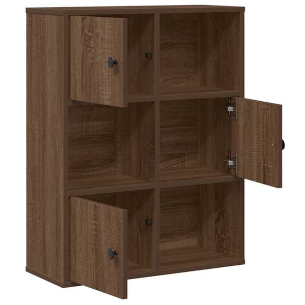 vidaXL bogreol 60x24x76,5 cm konstrueret træ brun egetræsfarve