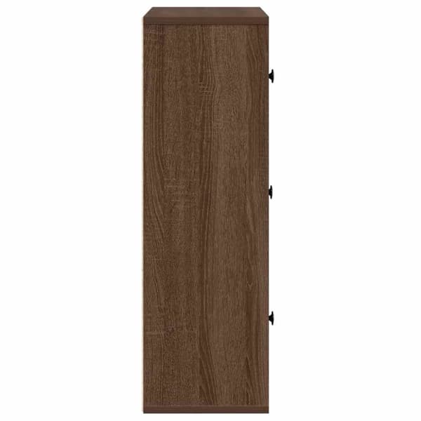 vidaXL bogreol 60x24x76,5 cm konstrueret træ brun egetræsfarve