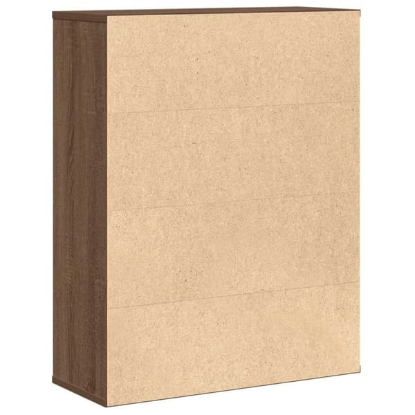 vidaXL bogreol 60x24x76,5 cm konstrueret træ brun egetræsfarve