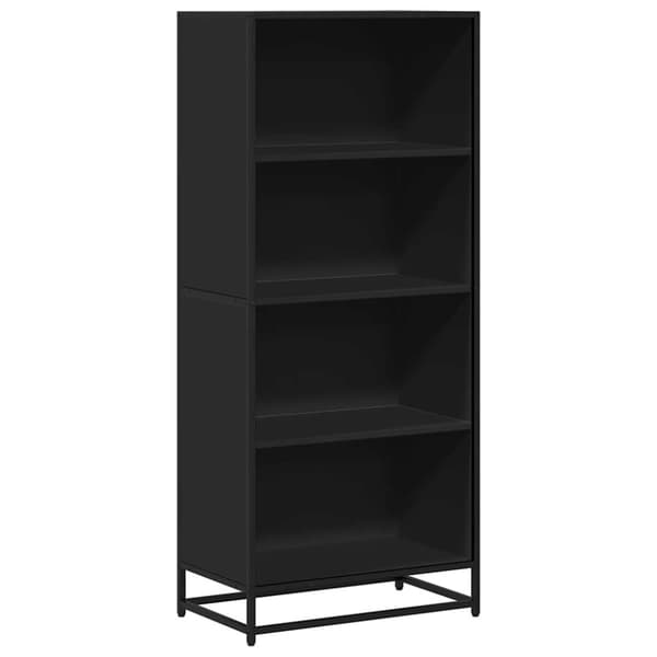 vidaXL Kirjahylly musta 60x35x139 cm tekninen puu