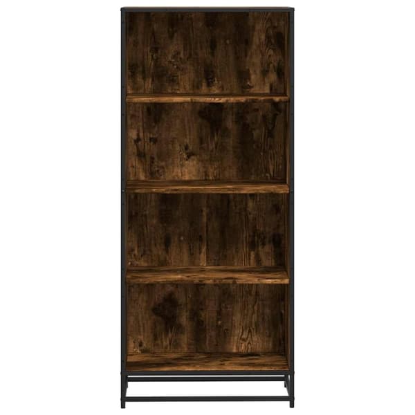 vidaXL bogreol 60x35x139 cm konstrueret træ røget egetræsfarve