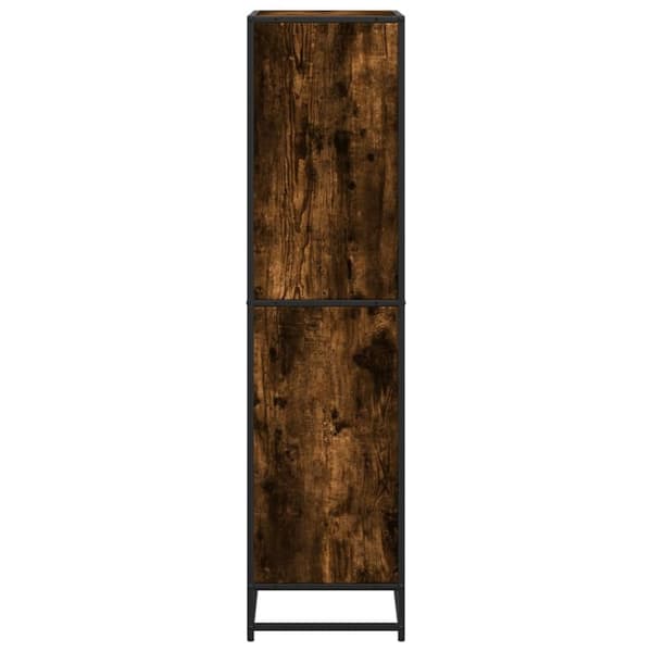 vidaXL bogreol 60x35x139 cm konstrueret træ røget egetræsfarve
