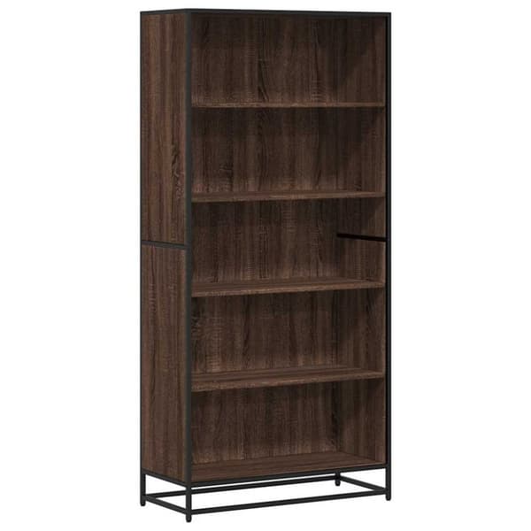 vidaXL bogreol 80,5x35x170,5 cm konstrueret træ brun egetræsfarve