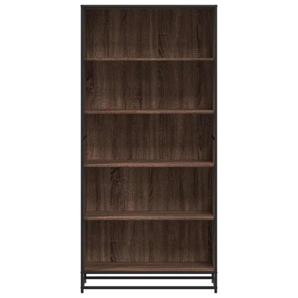 vidaXL bogreol 80,5x35x170,5 cm konstrueret træ brun egetræsfarve