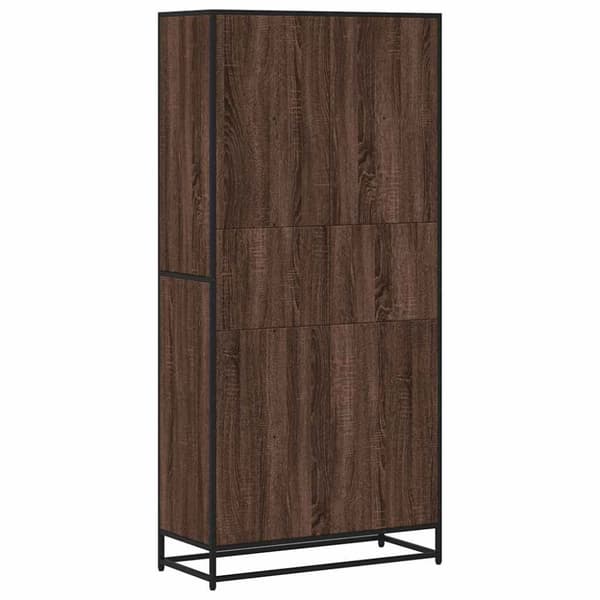 vidaXL bogreol 80,5x35x170,5 cm konstrueret træ brun egetræsfarve