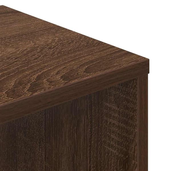 vidaXL Bokhylle brun eik 34x31x112 cm konstruert tre