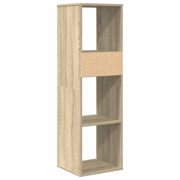 vidaXL Bokhylle sonoma eik 34x31x112 cm konstruert tre