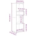 Miniatyrbilde 10 av 10: vidaXL Bokhylle sonoma eik 34x31x112 cm konstruert tre