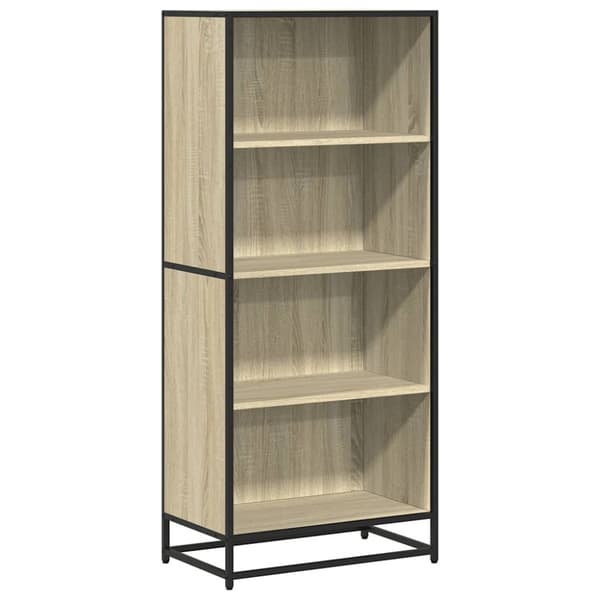 vidaXL Bokhylle sonoma eik 60x35x139 cm konstruert tre