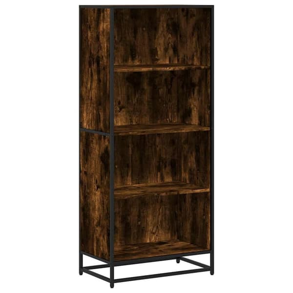 vidaXL Bokhylle røkt eik 60x35x139 cm konstruert tre