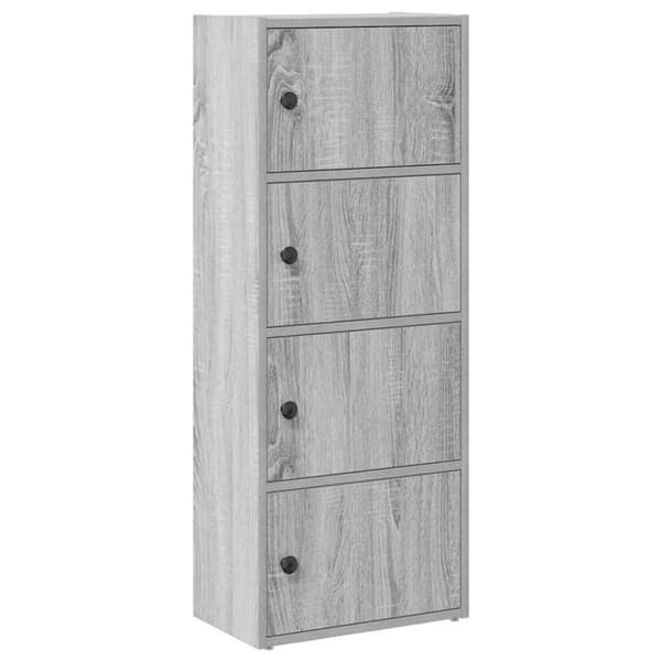 vidaXL bogreol 40x24x102 cm konstrueret træ grå sonoma-eg