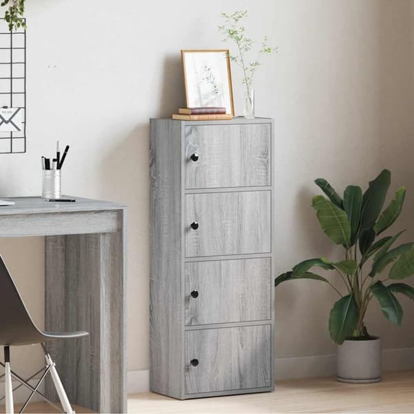 vidaXL bogreol 40x24x102 cm konstrueret træ grå sonoma-eg