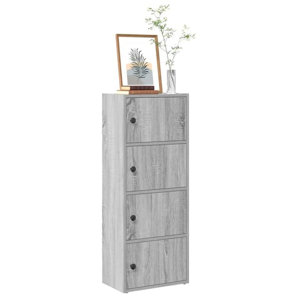 vidaXL bogreol 40x24x102 cm konstrueret træ grå sonoma-eg