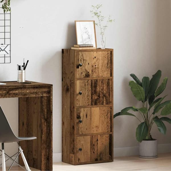 vidaXL Kirjahylly vanha puu 40x24x102 cm tekninen puu