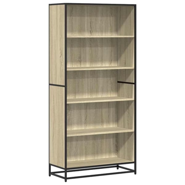 vidaXL bogreol 80,5x35x170,5 cm konstrueret træ sonoma-eg