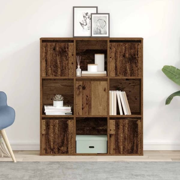 vidaXL bogreol 89x24x101,5 cm konstrueret træ gammelt trælook