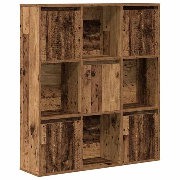 vidaXL bogreol 89x24x101,5 cm konstrueret træ gammelt trælook