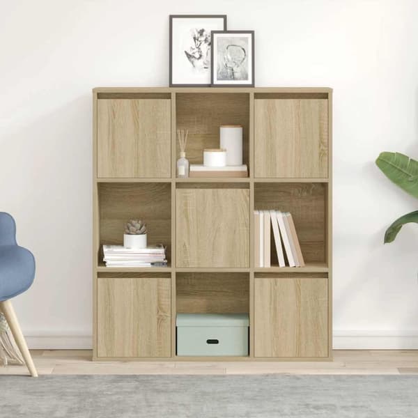 vidaXL bogreol 89x24x101,5 cm konstrueret træ sonoma-eg