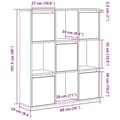 Miniatyrbillede 11 af 11: vidaXL bogreol 89x24x101,5 cm konstrueret træ sonoma-eg
