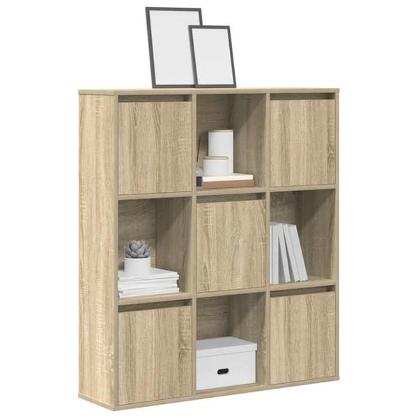 vidaXL bogreol 89x24x101,5 cm konstrueret træ sonoma-eg