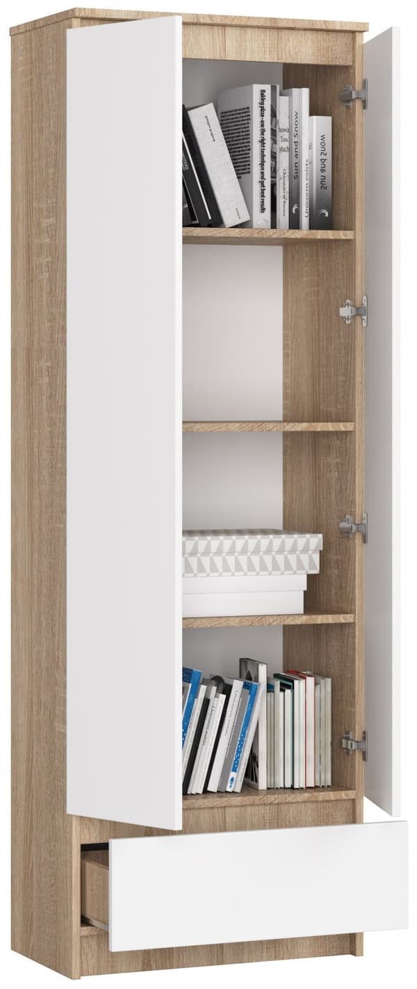 REGALE LUKKET R60 2D 1STK CLP DÆK SONOMA / HVID