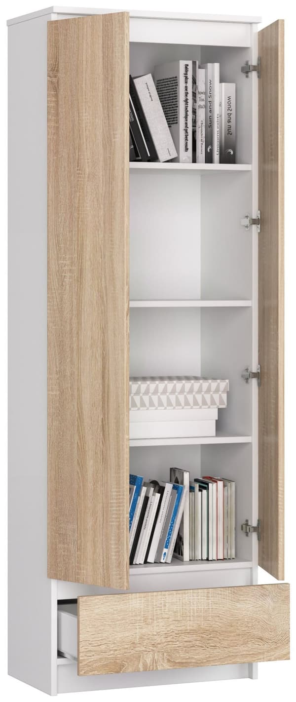 REGALE STÄNGD R60 2D 1ST CLP VIT / SONOMA