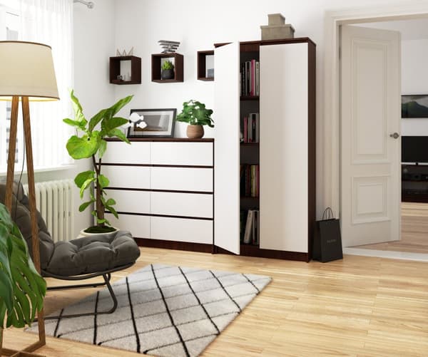 REGALE STÄNGD R80 2D 8P CLP VENGE / VIT