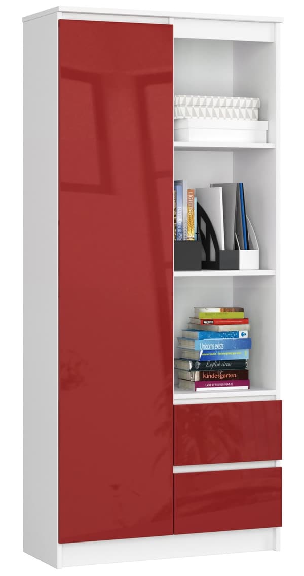 KONTORREOL R 80 cm CLP R11 HVID / RØD GLANS
