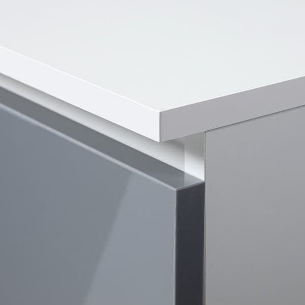 KONTORREOL R 80 cm CLP R15 HVID / METALISK GLANSE