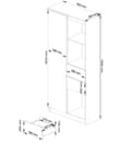 Miniatyrbillede 7 af 10: KONTORREOL R 80 cm CLP R15 HVID / METALISK GLANSE