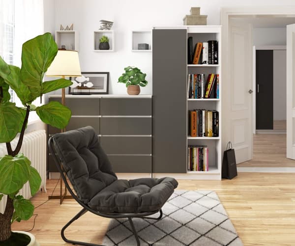 REGALE R80 1D 4P CLP HVID / GRÅ