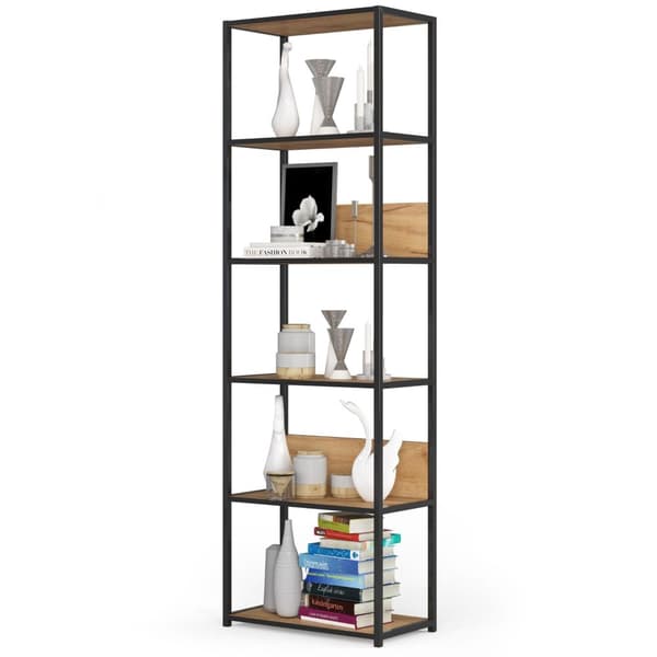 Metalisk loftshylde 60 cm - sort-dybde craft - 6 hylder
