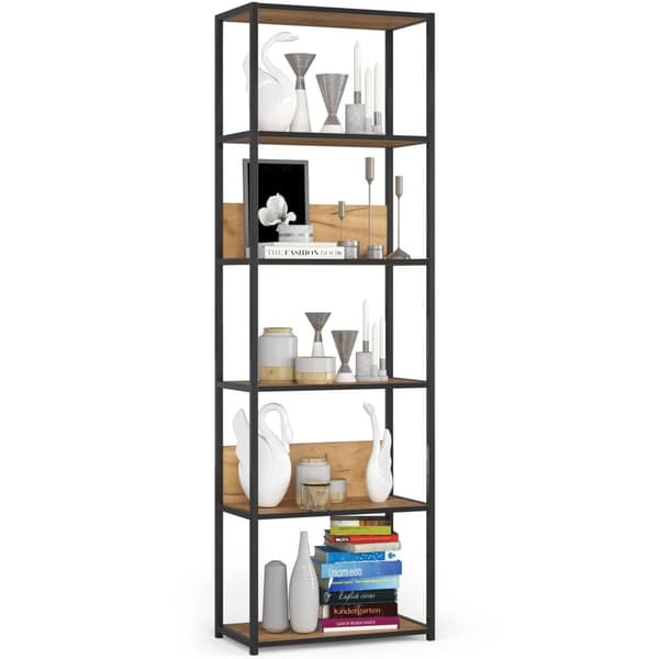 Metalisk loftshylde 60 cm - sort-dybde craft - 6 hylder