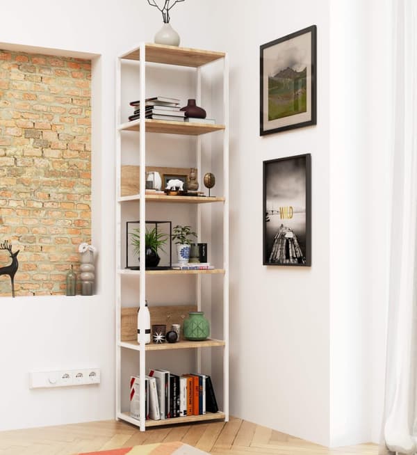 METALISK REGALE LOFT 500 HVID/DÆL SONOMA