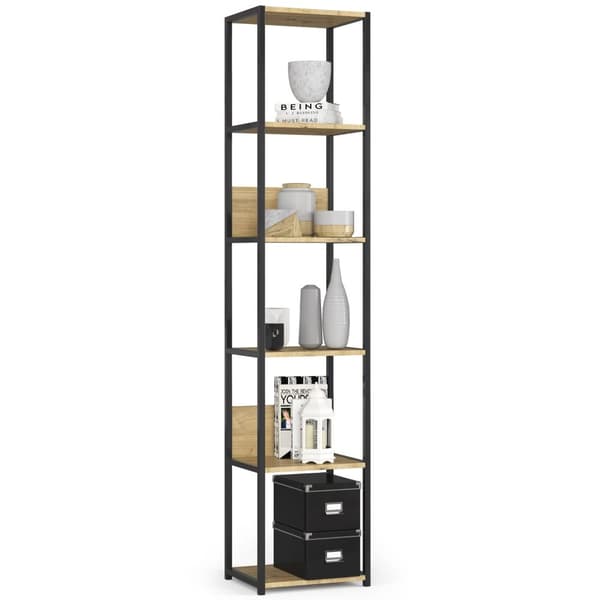 Metalisk loftshylde 40 cm - sort-dybde artisan - 6 hylder