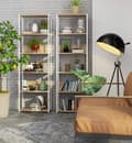 Pikkukuva 4 / 5: METALLIHYLLY LOFT 600 VALKOINEN/SONOMA TAMMI