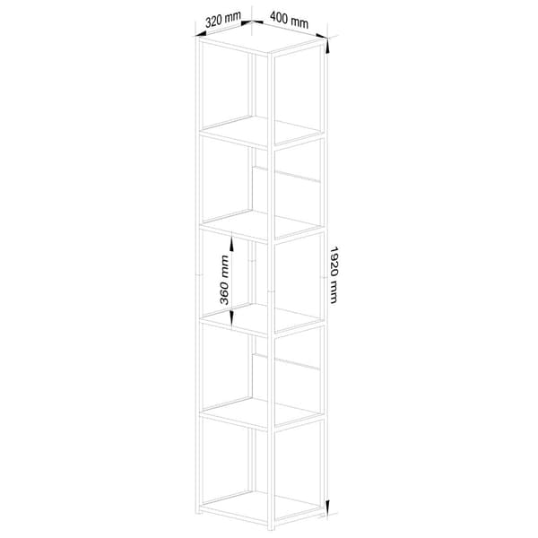 METALISK REGALE LOFT 400 HVID/GRÅ