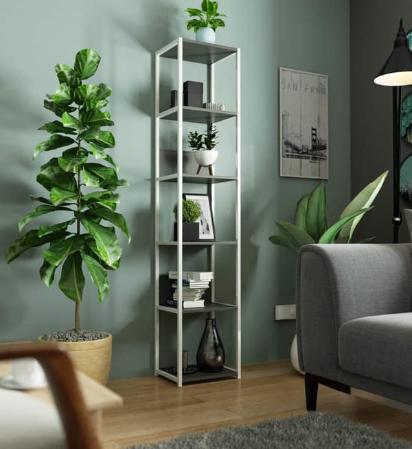 METALISK REGALE LOFT 400 HVID/GRÅ