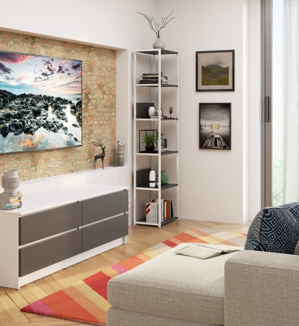METALSK REGAL LOFT 500 HVID/GRÅ