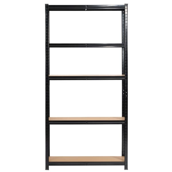 2x Metalisk garagehylde 90x30x180 sort