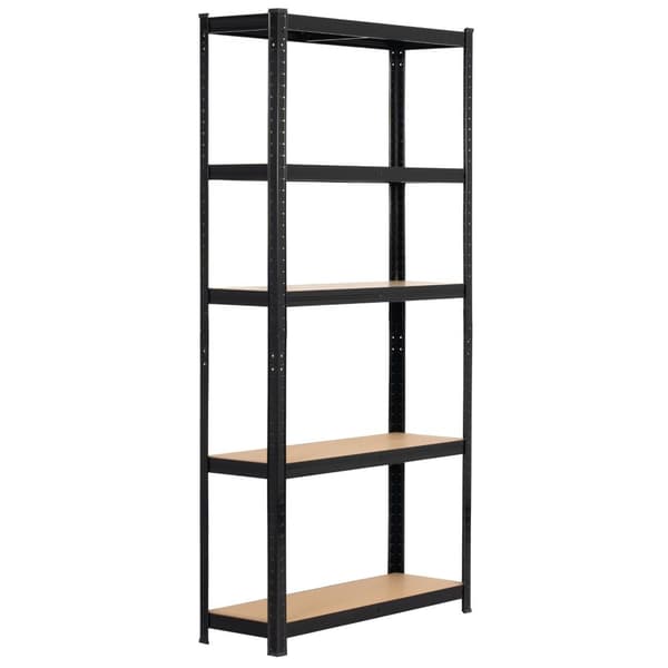 2x Metalisk garagehylde 90x30x180 sort