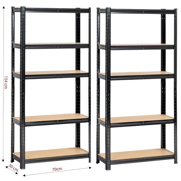 2x REGALE METALSK 70x30x154 SORT
