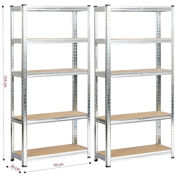 2x REGALE METALSK 70x30x154 SØLV