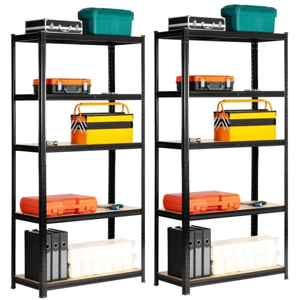 2x REGALE METAL 80x40x180 SORT
