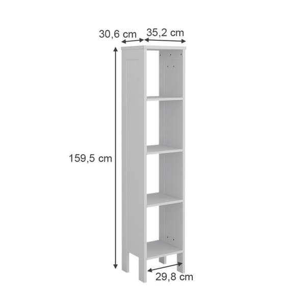Ajaton barnhylla, 35,2x159,5cm, Vit, Vitalispa