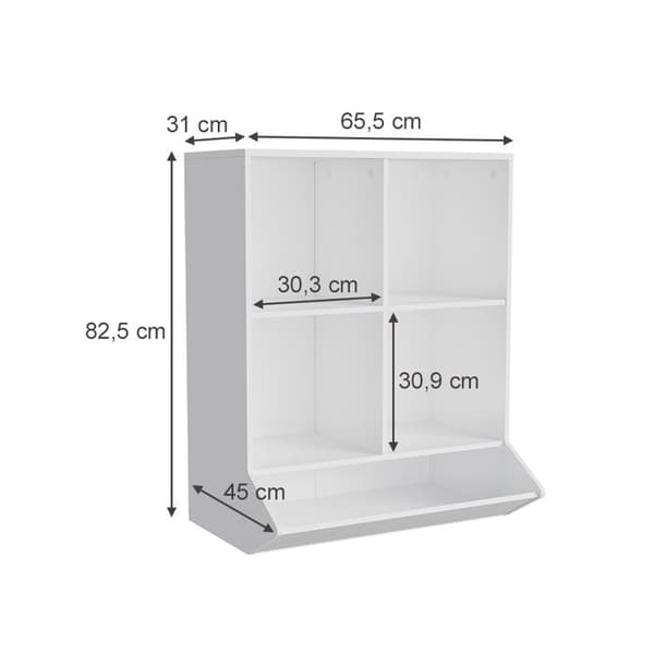 Conny barnhylla, 65,5x82,5cm, Vit, Vicco