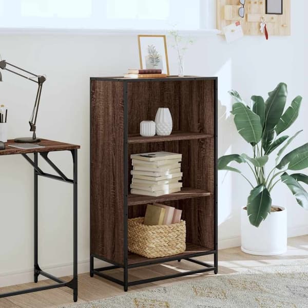 vidaXL Bokhylle brun eik 60x35x107,5 cm konstruert tre