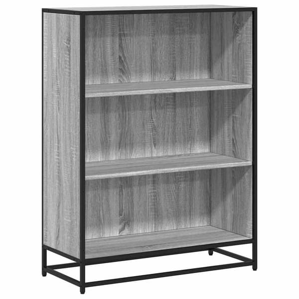 vidaXL bogreol 80,5x35x107,5 cm konstrueret træ grå sonoma-eg