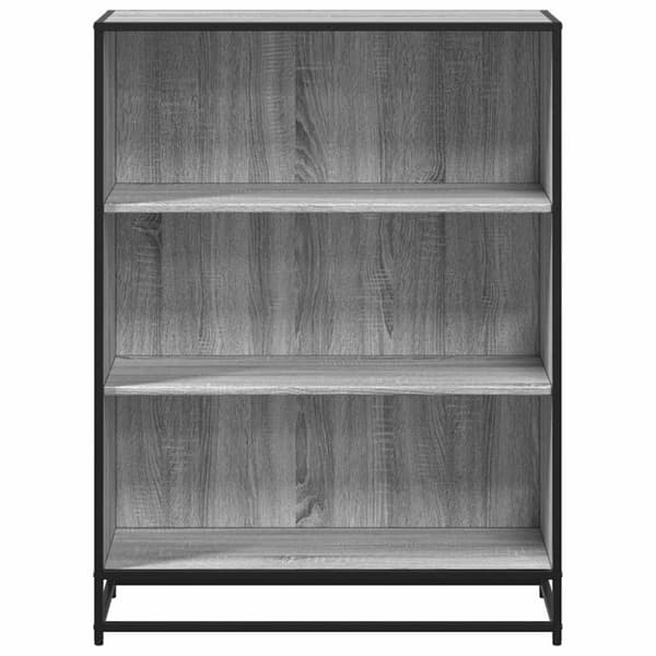 vidaXL bogreol 80,5x35x107,5 cm konstrueret træ grå sonoma-eg